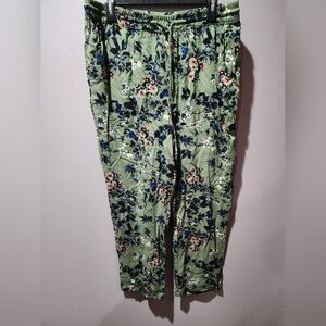 Vintage America Green Floral Joggers